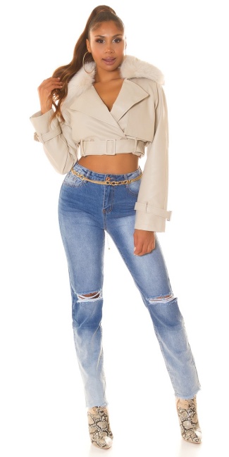 Highwaist Mom Jeans with color gradient Blue